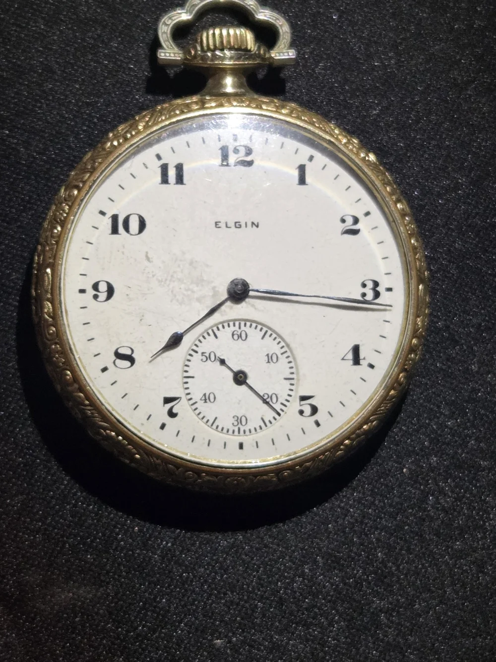 Elgin Men's Gold-Tone Pocket Watch with White Dial